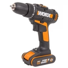 Дрель-шуруповерт аккумуляторная WORX WX101.2, 20В, 2.0Ач x1, ЗУ 2А, кейс