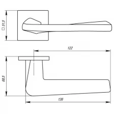 Ручка раздельная TORSO USS BPVD-77 Вороненый никель