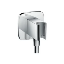 Шланговое подсоединение hansgrohe Fixfit Porter E с держателем для душа 26485000, хром