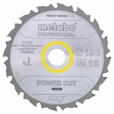 Диск пильный METABO POWER CUT WOOD PROFESSIONAL (628292000)