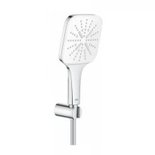 GROHE Душевой набор GROHE Rainshower SmartActive 130 Cube, 3 вида струй, белая луна (26589LS0)