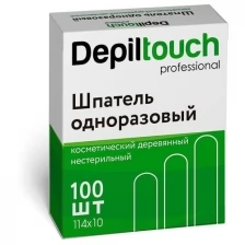 Шпатель деревянный нестерильный 114*10 мм 100 шт. Depiltouch