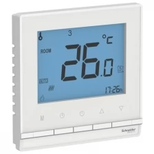 ATLASDESIGN термостат электрон.теплого пола с датч.,от+5до+35°C,16A,в сб., белый Schneider Electric ATN000138