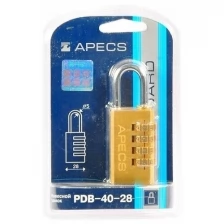 Замок навесной Apecs, PDB-40-28-CODE, блистер, кодовый, шт