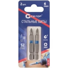 Биты стальные, 2 шт., CUTOP Profi, PH1, 50 мм CUTOP 83-342