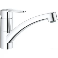 Смеситель для кухни (мойки) GROHE DN 15 BauEco 31680000, хром однорычажный